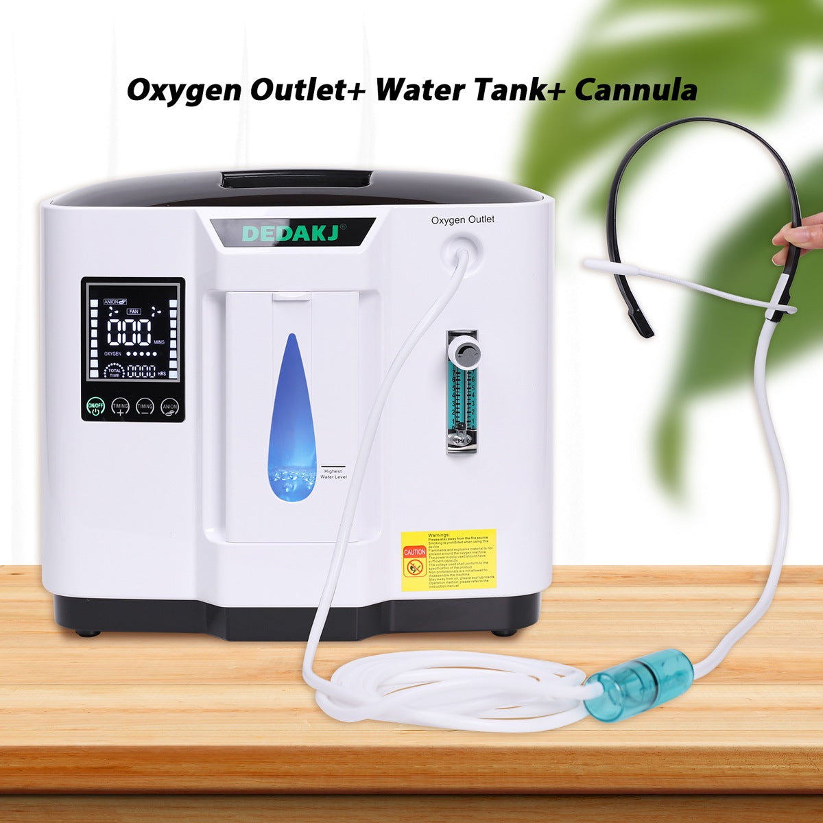 Concentrador de oxígeno médico doméstico DEDAKJ DE-1A Mini generador de oxígeno Flujo continuo 7L Concentrador de oxígeno 93% Concentración de oxígeno