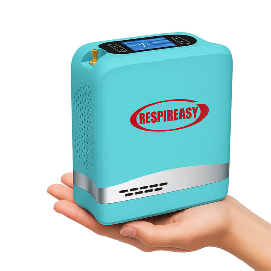 Travel Portable Oxygen Concentrator 1-7 Liters Adjustable to 96% Pure Oxygen Concentration Suitable for Nighttime Use RespirEasy Oxygen Store