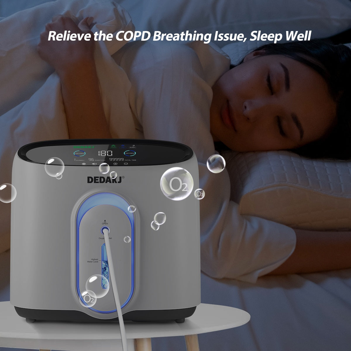 Home Personal Use O2 Generator Portable Oxygen Generator DEDAKJ 8L 93% Oxygen Concentration Adjustable Oxygen Generator Machine