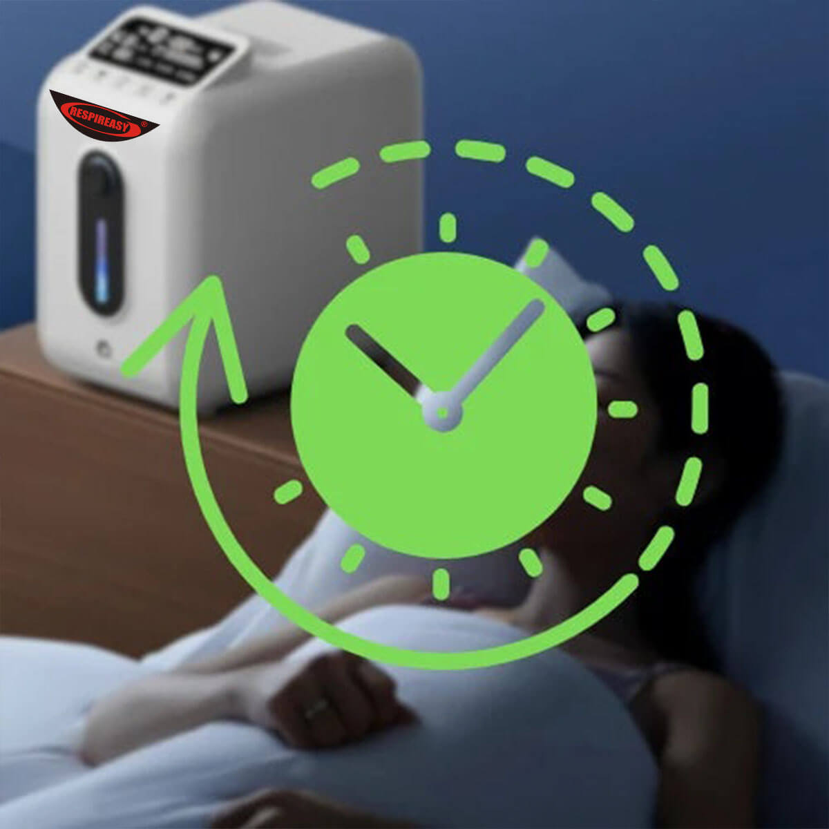 Buy 2IN1 RespirEasy Home Oxygen Concentrator, 1-8/min Continuous Flow Adjustable Oxygen Generator, Healthy Oxygen Therapy Device RE-E1 dedakj