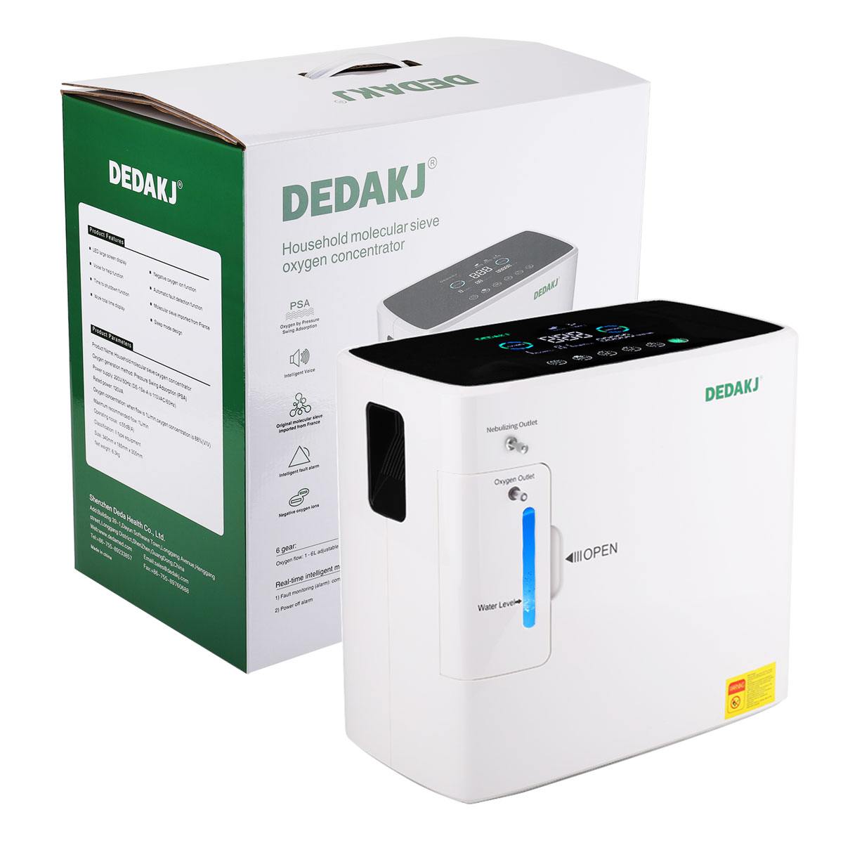 Powerful 2-9 Ltrs Home Portable Oxygen Concentrator DEDAKJ DE-2SW Oxygen Concentrator Continuous Flow 9 Liters Oxygen Making Machine