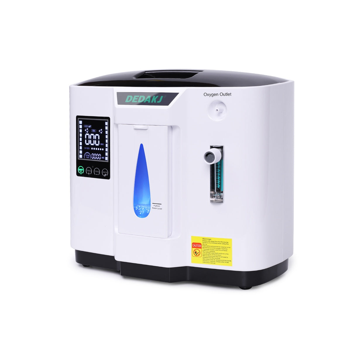Concentrador de oxígeno médico doméstico DEDAKJ DE-1A Mini generador de oxígeno Flujo continuo 7L Concentrador de oxígeno 93% Concentración de oxígeno