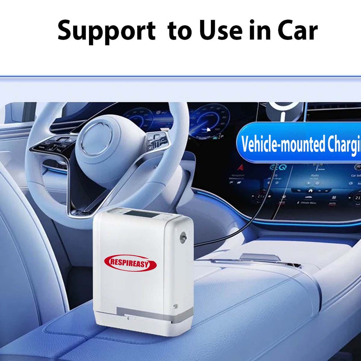 NEWEST 2025 Portable Travel Oxygen Generator 7Liters Lithium Battery Powered Oxygen Generator Aircraft Car Small Home Oxygen Inhalation