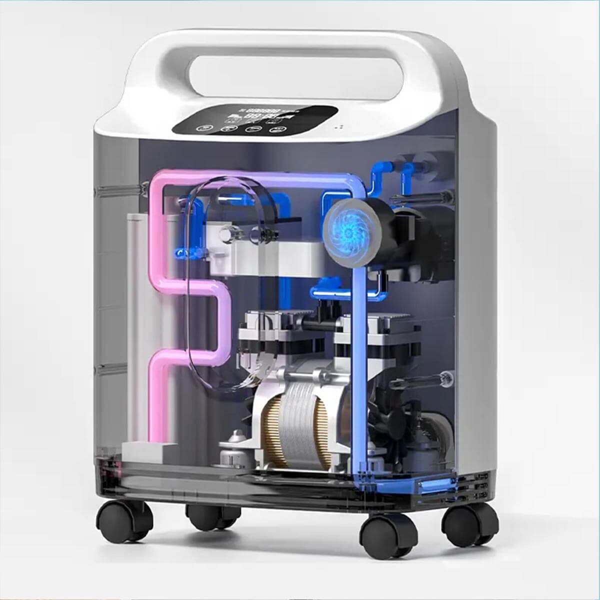 Equipo de oxígeno para salud RESPIREASY, máquina de oxígeno 2-9L / min, concentración de oxígeno 93% ± 3%, con control remoto, adecuado para el cuidado personal y viajes.