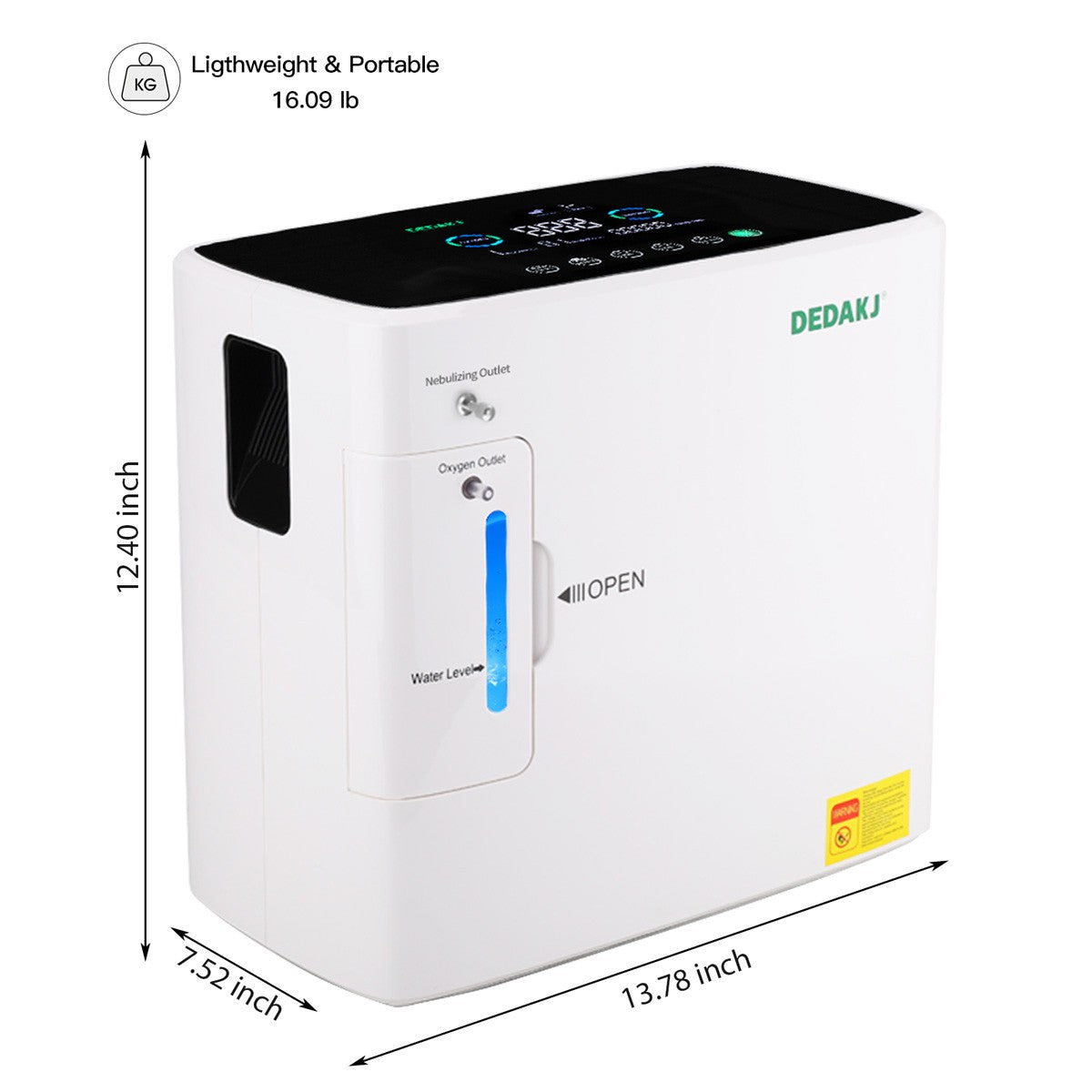 Powerful 2-9 Ltrs Home Portable Oxygen Concentrator DEDAKJ DE-2SW Oxygen Concentrator Continuous Flow 9 Liters Oxygen Making Machine
