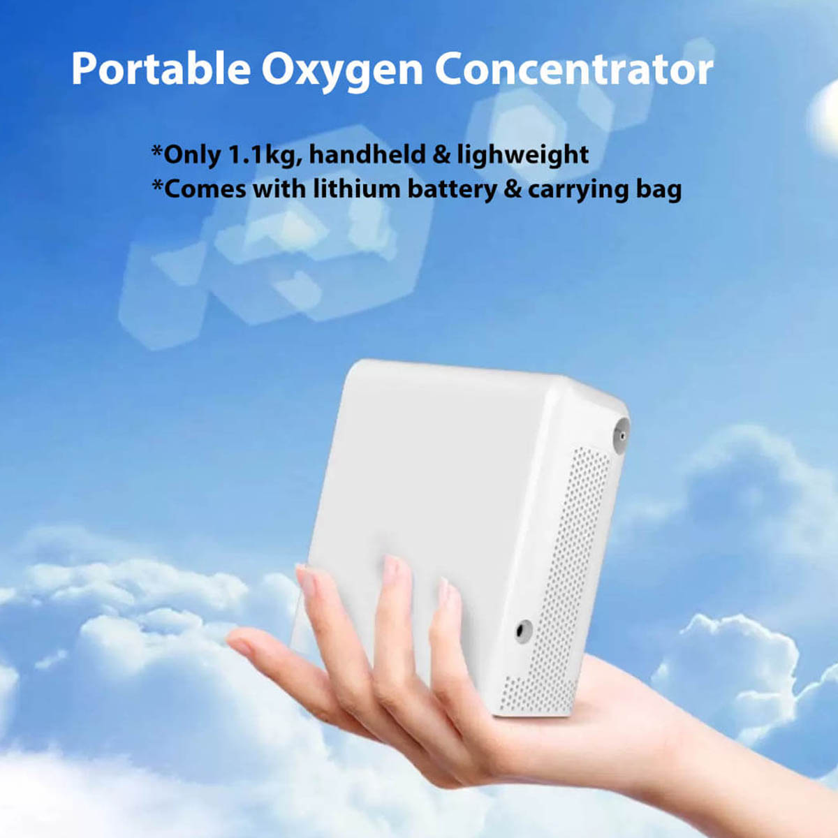 Compre concentrador de oxígeno portátil RES 1-6L Generador de oxígeno ajustable Mini Máquina de oxígeno médico