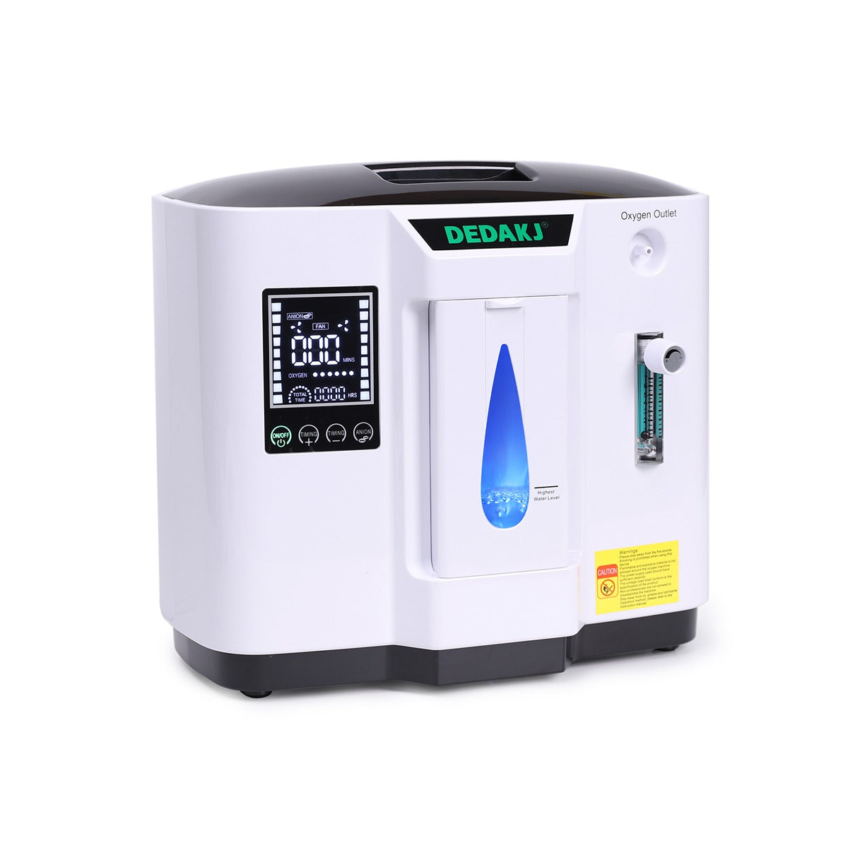 Concentrador de oxígeno médico doméstico DEDAKJ DE-1A Mini generador de oxígeno Flujo continuo 7L Concentrador de oxígeno 93% Concentración de oxígeno