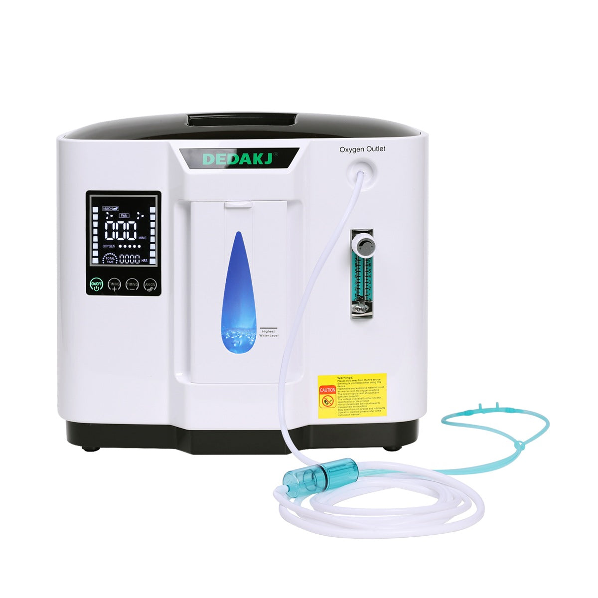 Concentrador de oxígeno médico doméstico DEDAKJ DE-1A Mini generador de oxígeno Flujo continuo 7L Concentrador de oxígeno 93% Concentración de oxígeno