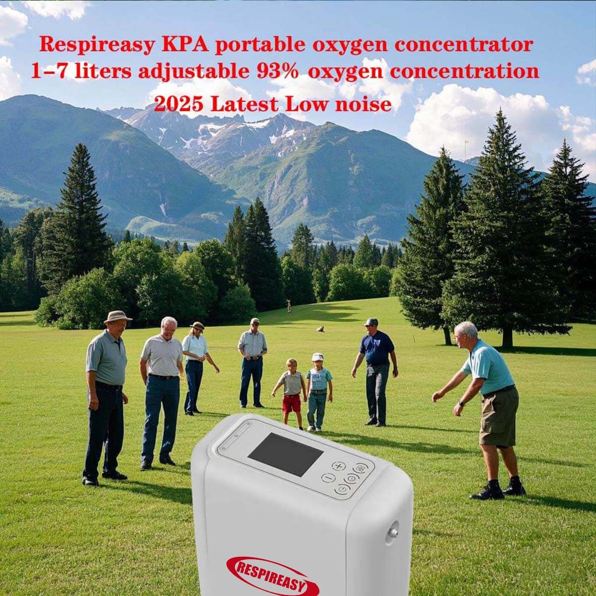 Home portable oxygen concentrator REA 1-7 LPM O2 93% oxygen concentration adjustable oxygen generator oxygen machine with lithium battery