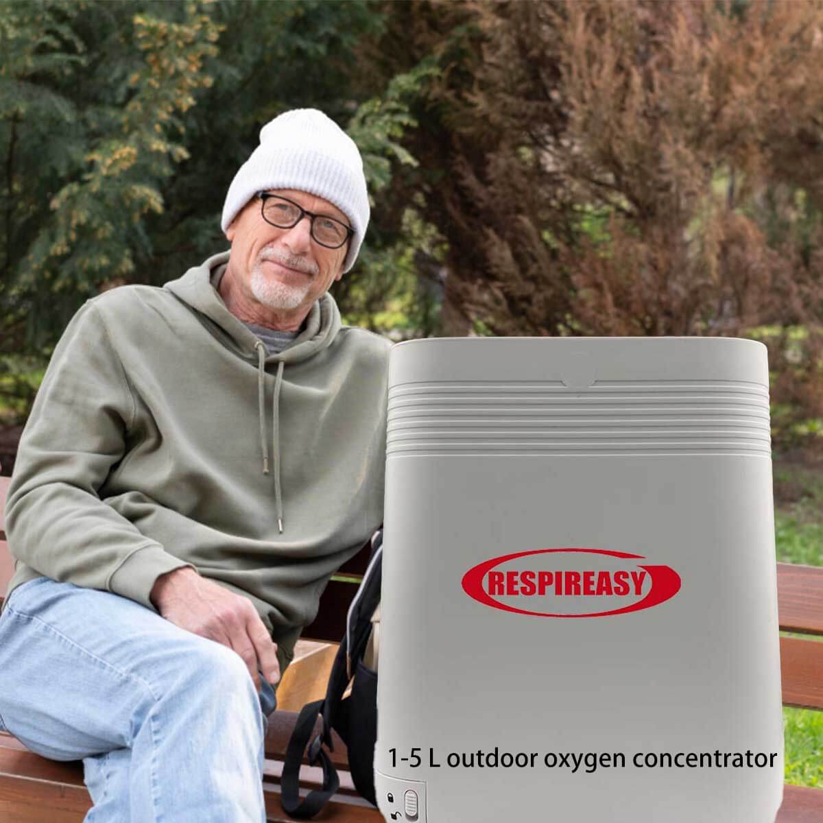 2025 New 5Liters Continuous Flow Personal Therapy Oxygen Concentrator Machine Outdoor Traveling O2 Inhalation Plateau Vehicle Portable Oxygen Generator With Battery
