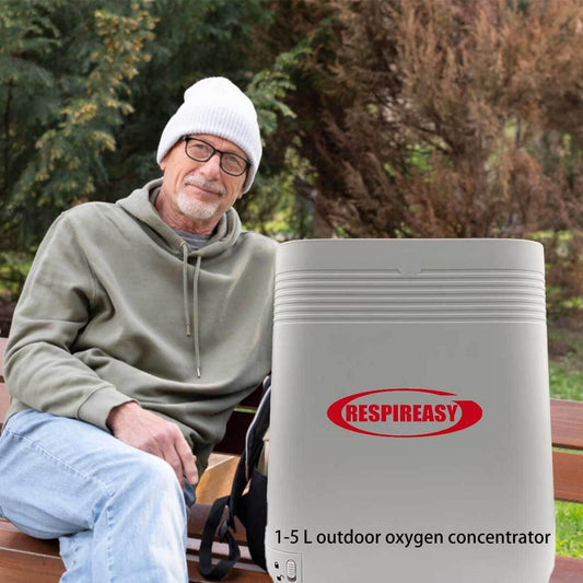 Concentrador de oxígeno para terapia personal de flujo continuo de 5 litros, nuevo, 2025, para viajes al aire libre, inhalación de O2, generador de oxígeno portátil para vehículo Plateau con batería.