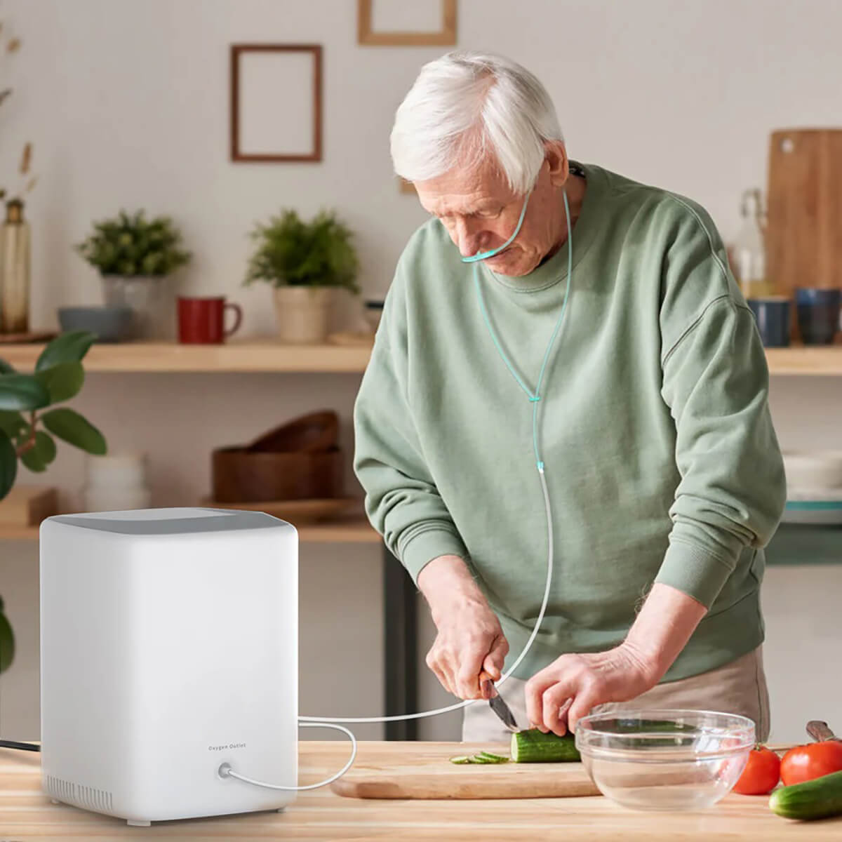 2025 Top 1L-7L Concentrador de oxígeno de hogar Dedakj Care de oxígeno Generador de oxígeno Concentrador de oxígeno Ajustable Máquina de oxígeno adecuada para el uso del hogar y los viajes