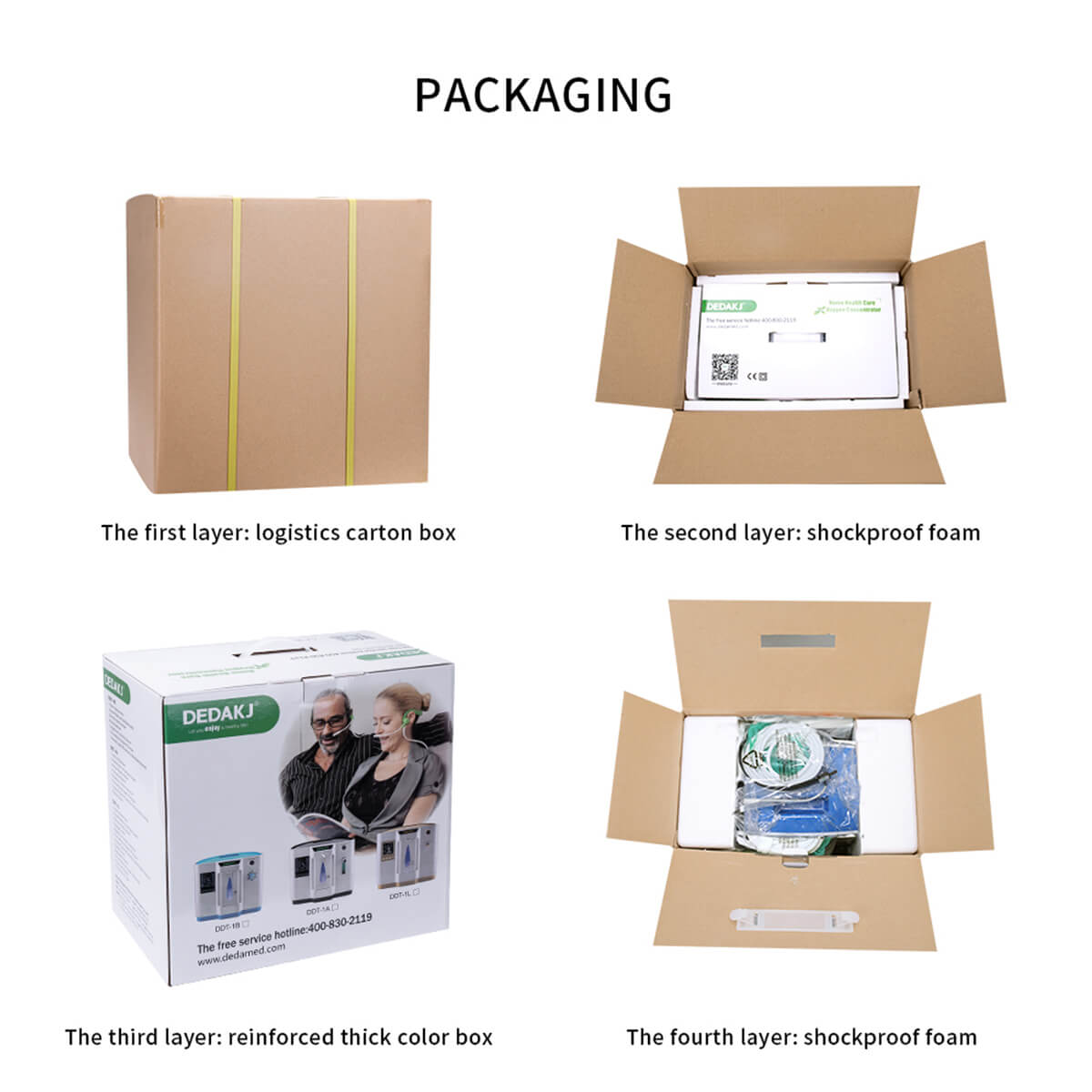 DEDAKJ Home DE-1B Oxygen Concentrator Portable Oxygen Generator ddt 1a 1b Medical 1-7 liter Adjustable O2 Oxygen Machine 93% Oxygen Concentration