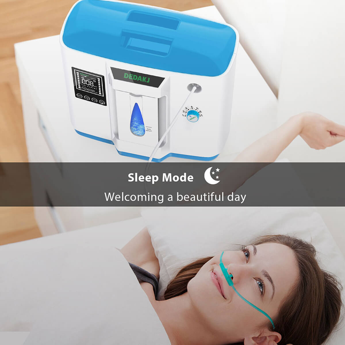 DEDAKJ Home DE-1B Oxygen Concentrator Portable Oxygen Generator ddt 1a 1b Medical 1-7 liter Adjustable O2 Oxygen Machine 93% Oxygen Concentration