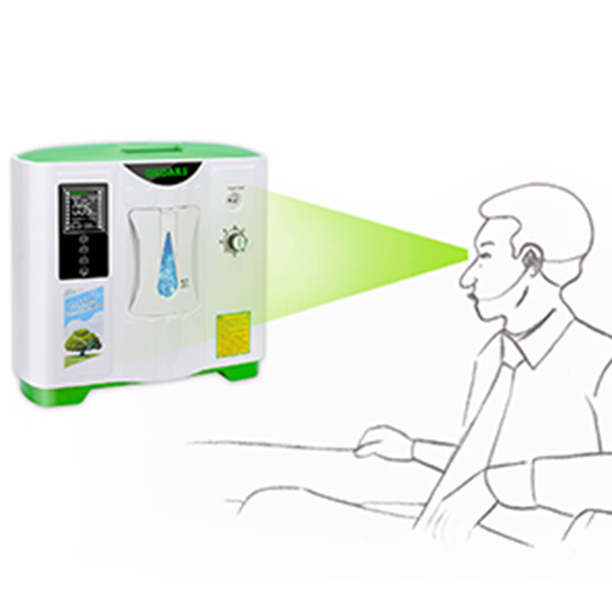Compre una máquina de oxígeno 2L-9L de alta calidad Dedakj O2 Making Machine para el hogar 48 horas Generador de oxígeno Home Máquina de flujo continuo O2