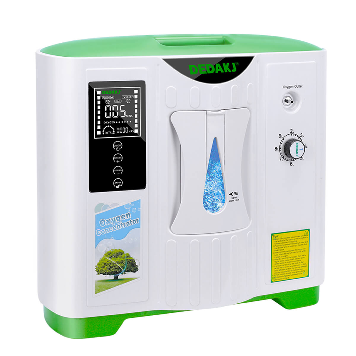 Compre una máquina de oxígeno 2L-9L de alta calidad Dedakj O2 Making Machine para el hogar 48 horas Generador de oxígeno Home Máquina de flujo continuo O2