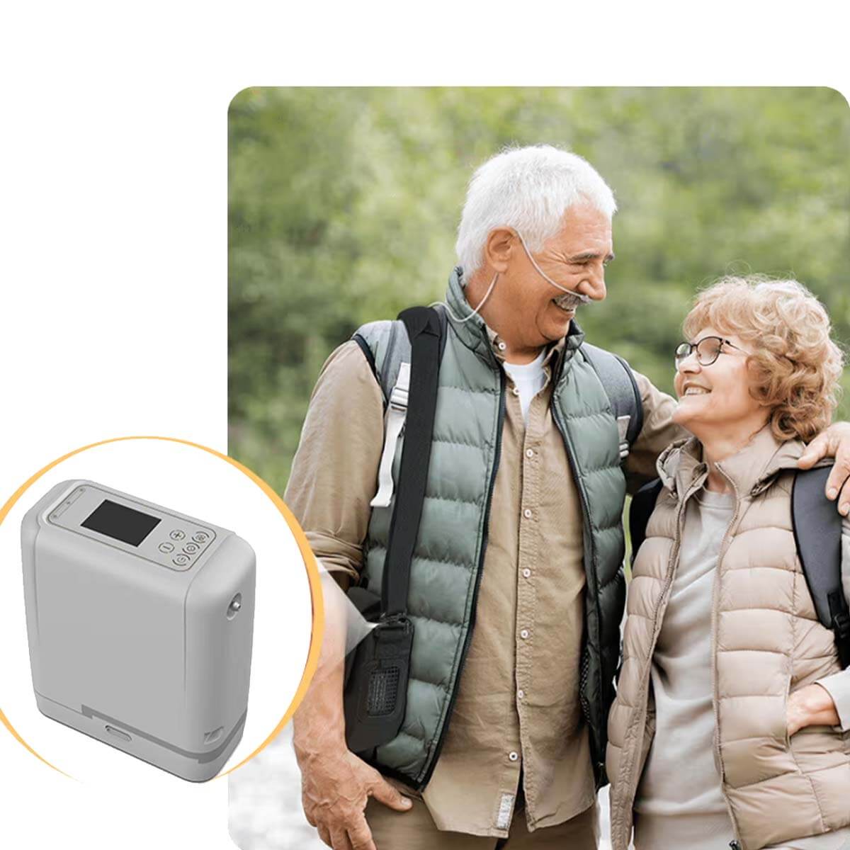 2025 DEDAKJ Mini Home Portable Oxygen Generator KPA 7Liter O2 93% Oxygen Concentration Adjustable Oxygen Generator with Lithium Battery 7600mAh Lithium Battery