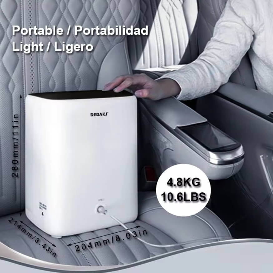 Home Medical Oxygen Generator Portable Oxygen Concentrator DEDAKJ DE-C1L 7 Liters 93% Oxygen Concentration Adjustable Oxygen Machine