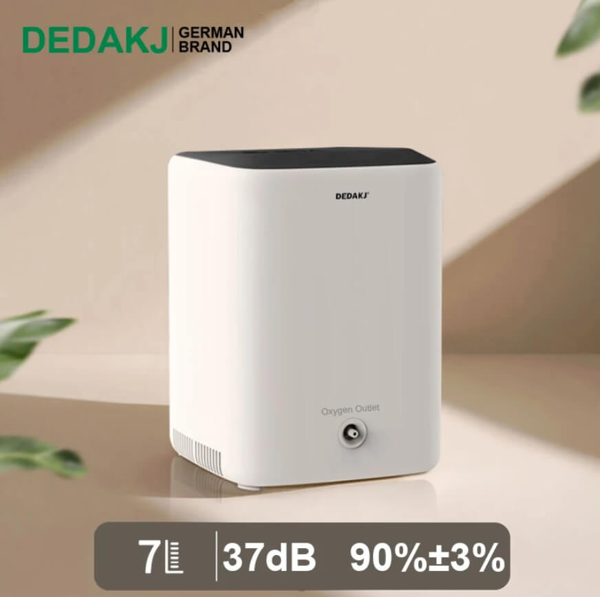 2025 Top 1L-7L Concentrador de oxígeno de hogar Dedakj Care de oxígeno Generador de oxígeno Concentrador de oxígeno Ajustable Máquina de oxígeno adecuada para el uso del hogar y los viajes