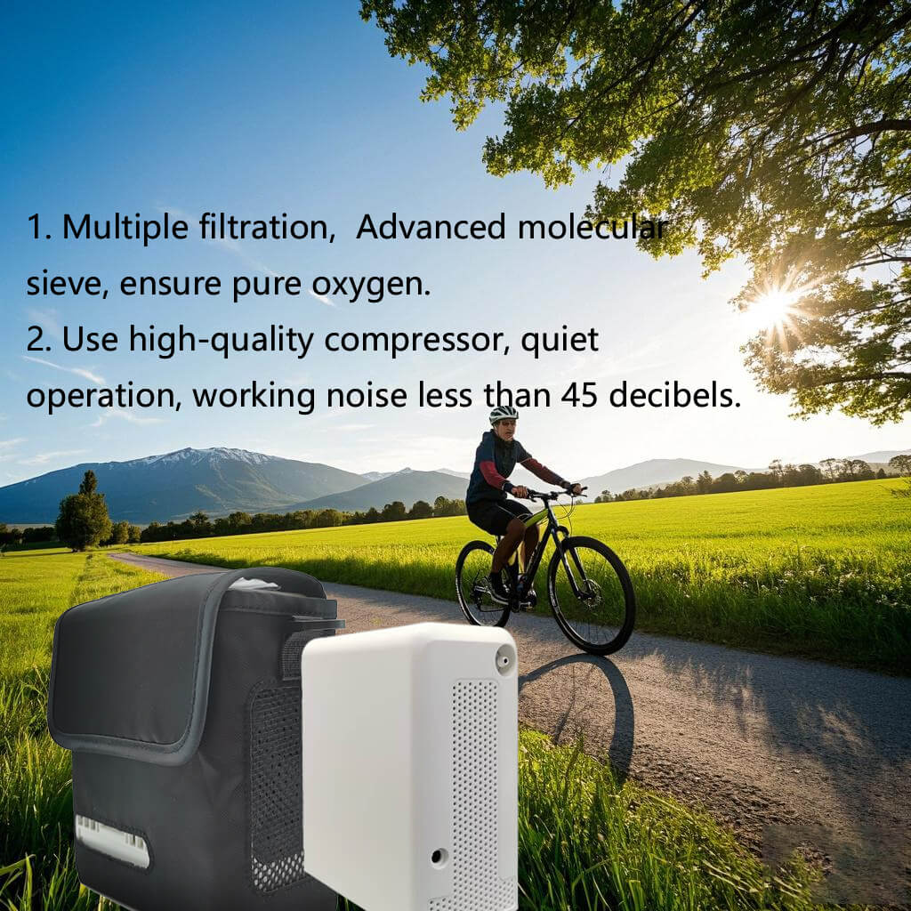 Compre concentrador de oxígeno portátil RES 1-6L Generador de oxígeno ajustable Mini Máquina de oxígeno médico