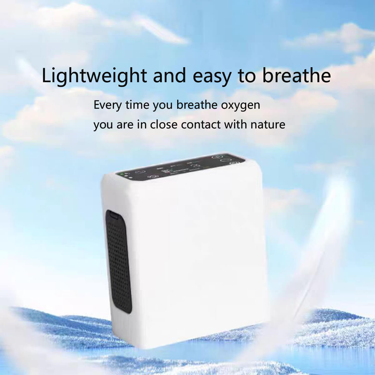 O2 EE. UU. Concentrador de oxígeno Generador de oxígeno premium mochila y accesorios de máquina de oxígeno portátil