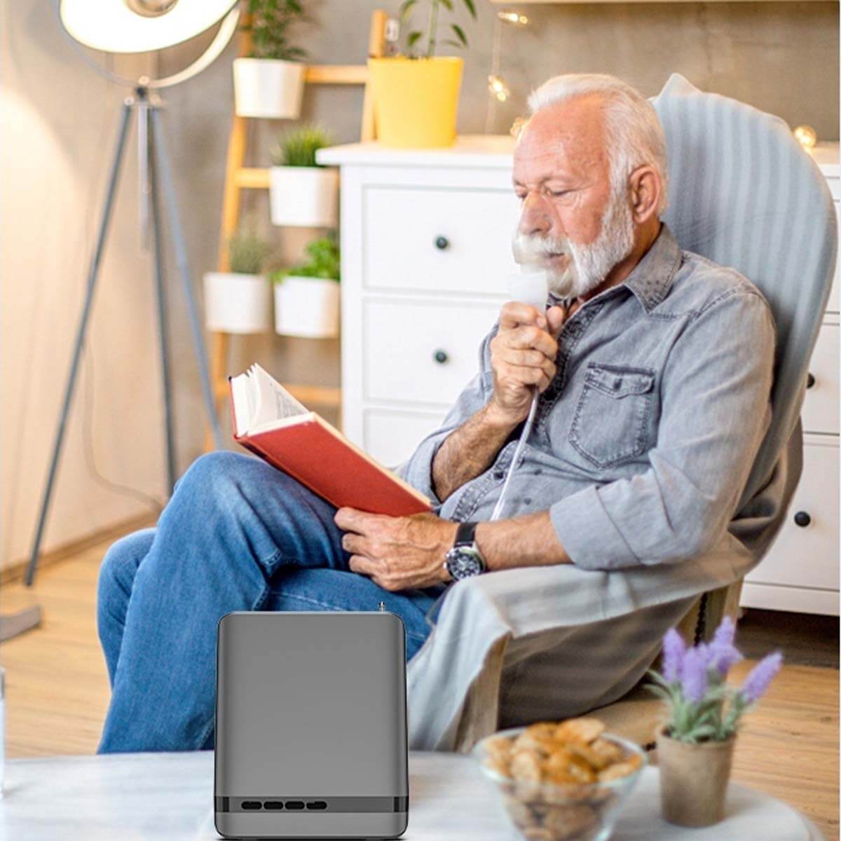 Concentrador de oxígeno de viaje portátil Generador O2 de 1-9 litros con máquina O2 Máquina O2 con batería de mochila OTC Mini Oxygen Concentrator Price