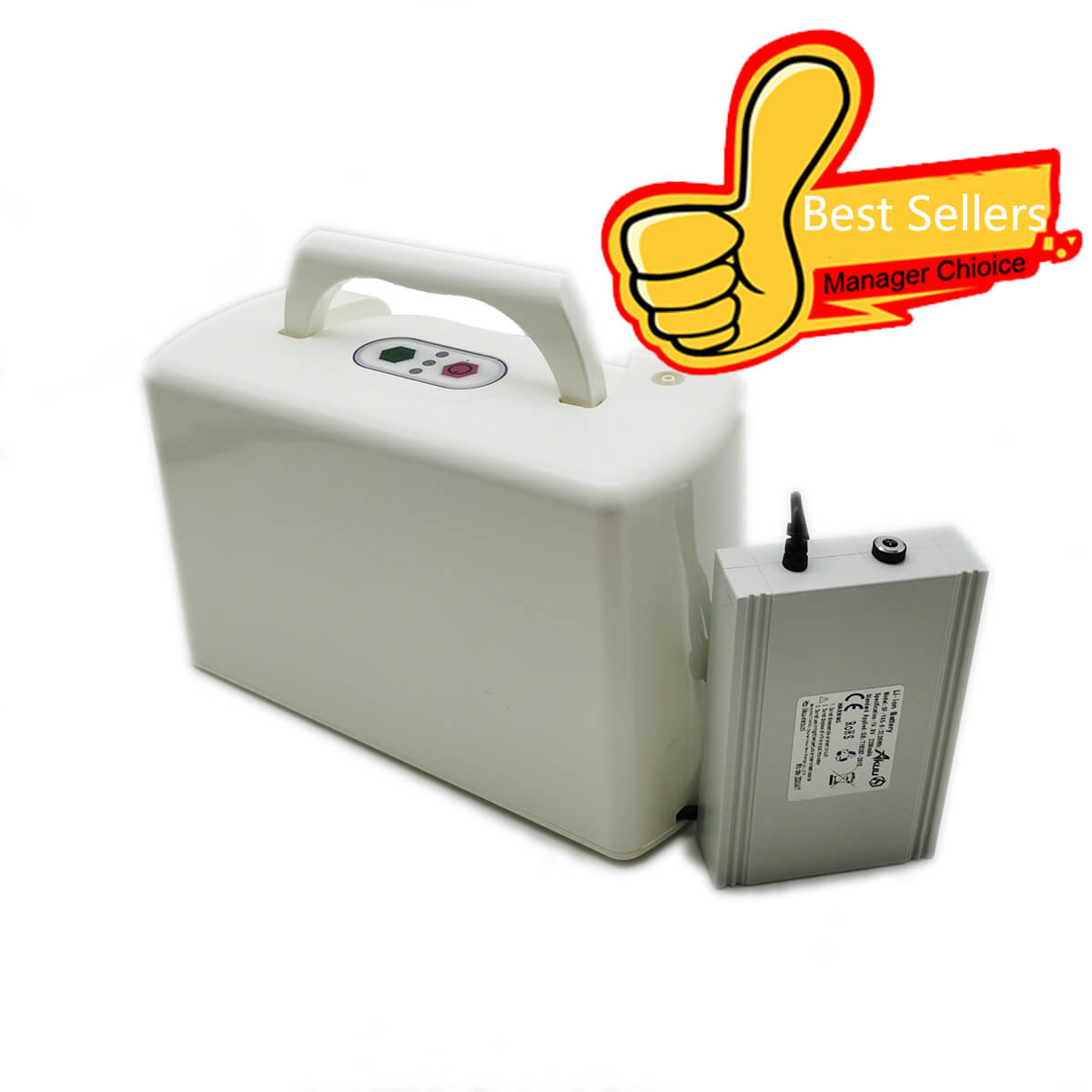 Concentrador de oxígeno portátil de 3L para viajes y automóvil - Máquina O2 portátil Accesorios de generador de oxígeno pequeño y mochila