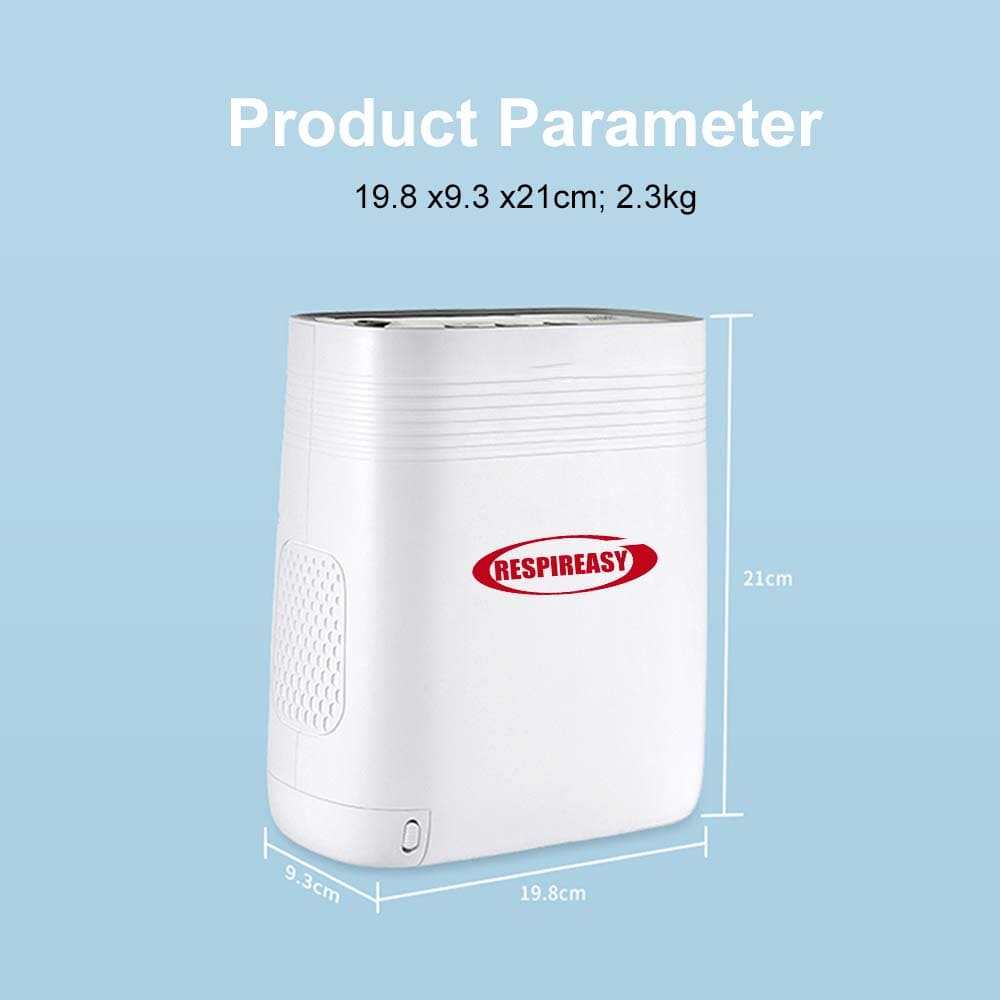 Concentrador de oxígeno de flujo continuo de 5 l/min, máquina recargable (2025), generador portátil para producir O2, ideal para viajes en avión y coche.