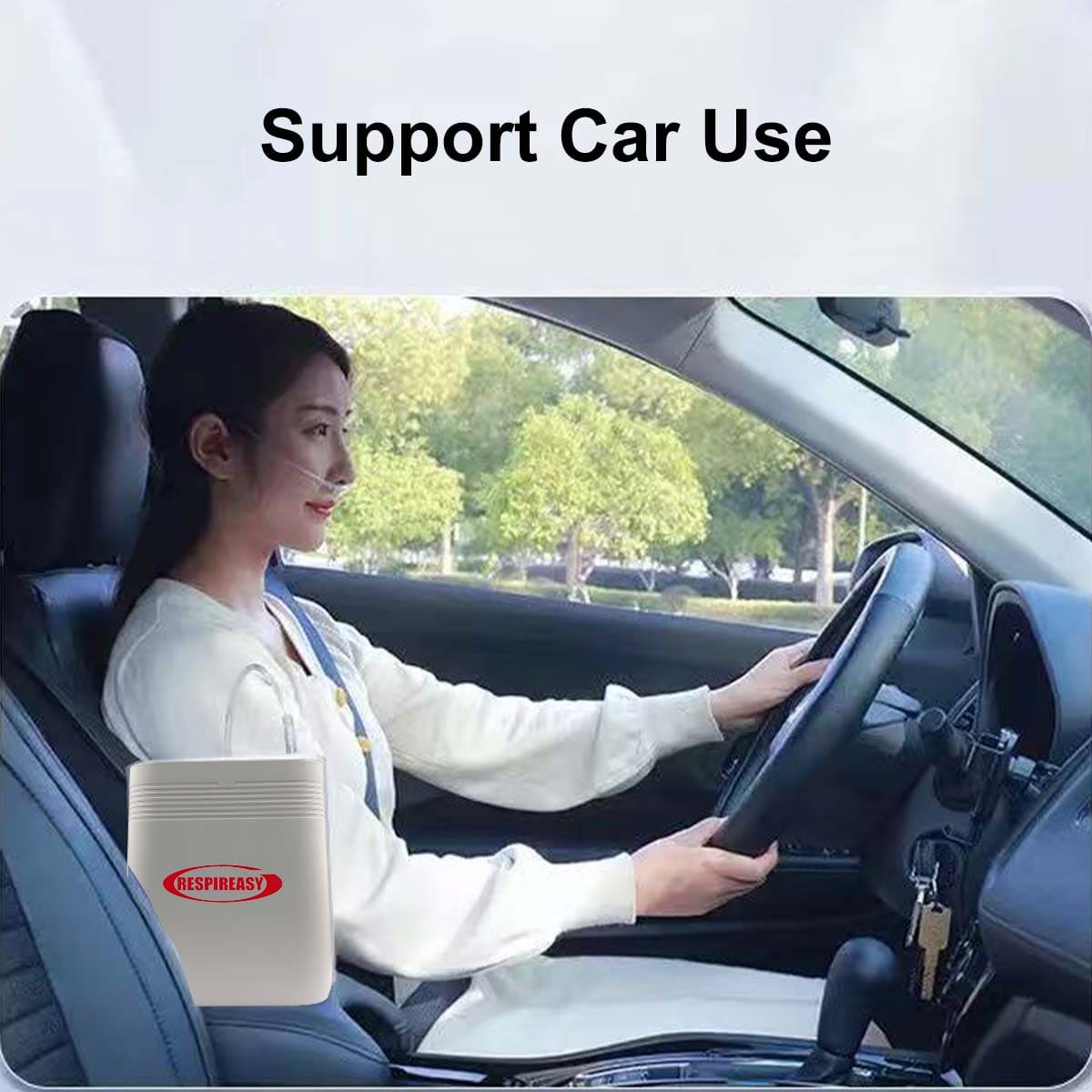 Concentrador de oxígeno de flujo continuo de 5 l/min, máquina recargable (2025), generador portátil para producir O2, ideal para viajes en avión y coche.