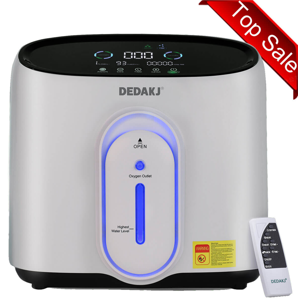 Buy Home use Portable Oxygen Concentrator DEDAKJ DE-Q1W Oxygen Concentrator 8 Liters Continuous Flow O2 Generator