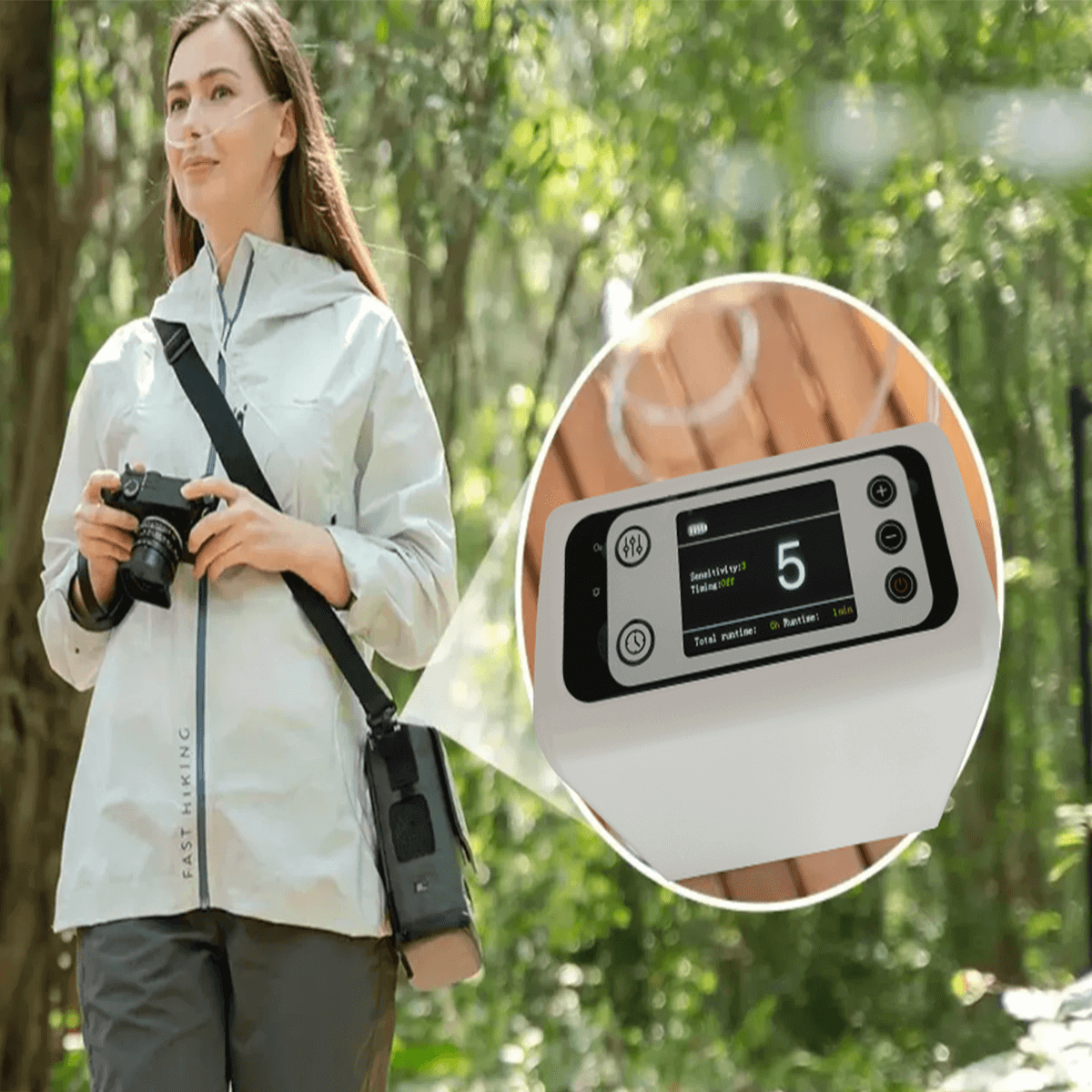 2025 Home Portable Oxygen Generator RES 1-6L Adjustable Mini Medical Oxygen Concentrator with Removable Powerful Lithium Battery