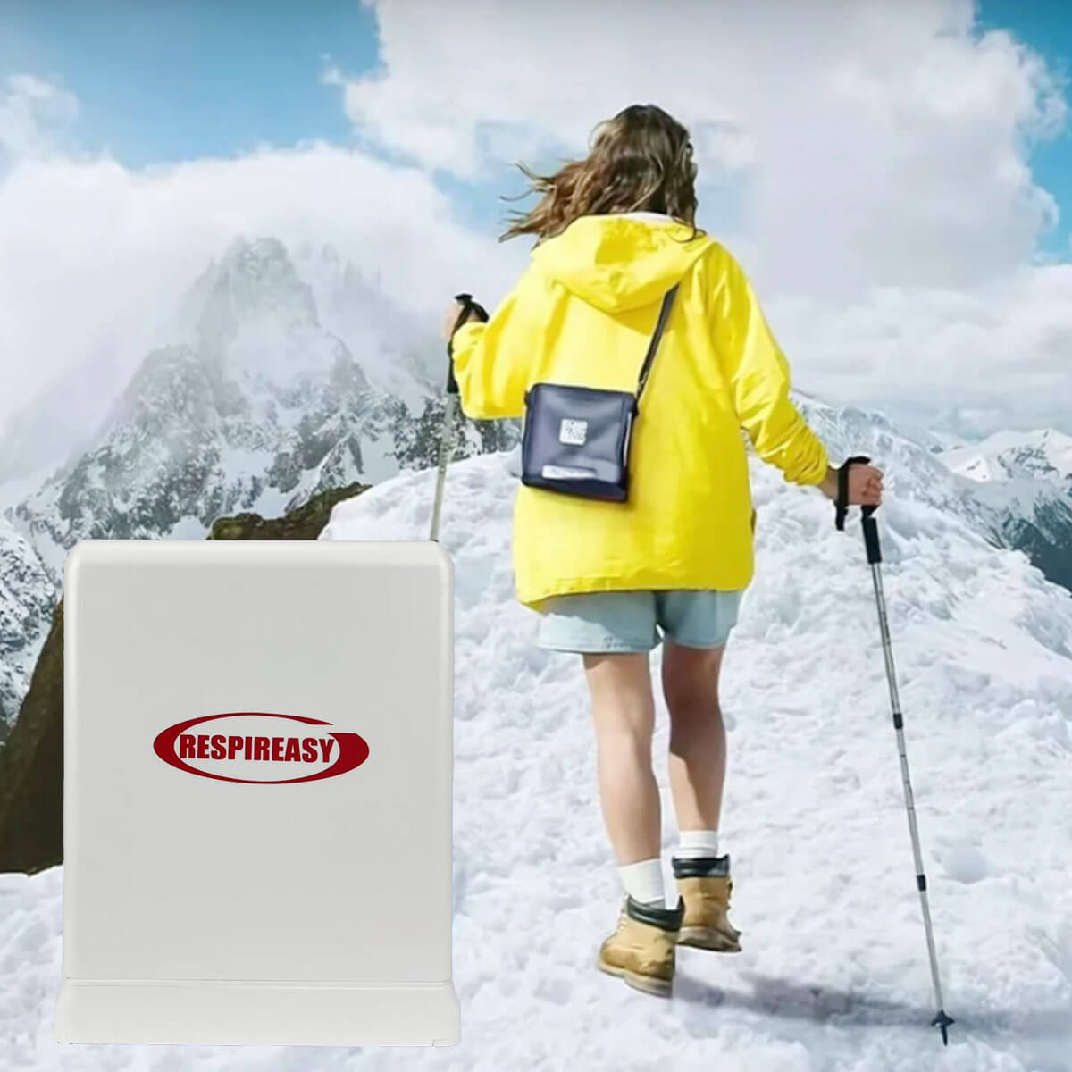 2025 Inicio Generador de oxígeno portátil RES 1-6L Mini concentrador de oxígeno médico ajustable con batería de litio potente extraíble