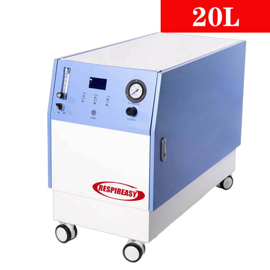 RespirEasy-M20L Continuous Flow Oxygen Concentrator Certified Medical-Grade Oxygen Generator With a Stable O2 Purity of 93% High-Flow Oxygen Machine for Hospital Use