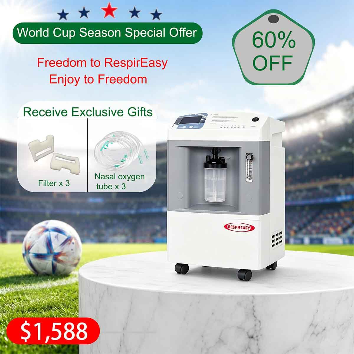Buy 10L-20L Home Medical Oxygen Concentrator Powerful O2 Concentrator 95% Purity Concentration O2 Making Machine DEDAKJ Respireasy for Hyperbaric Oxygen Therapy