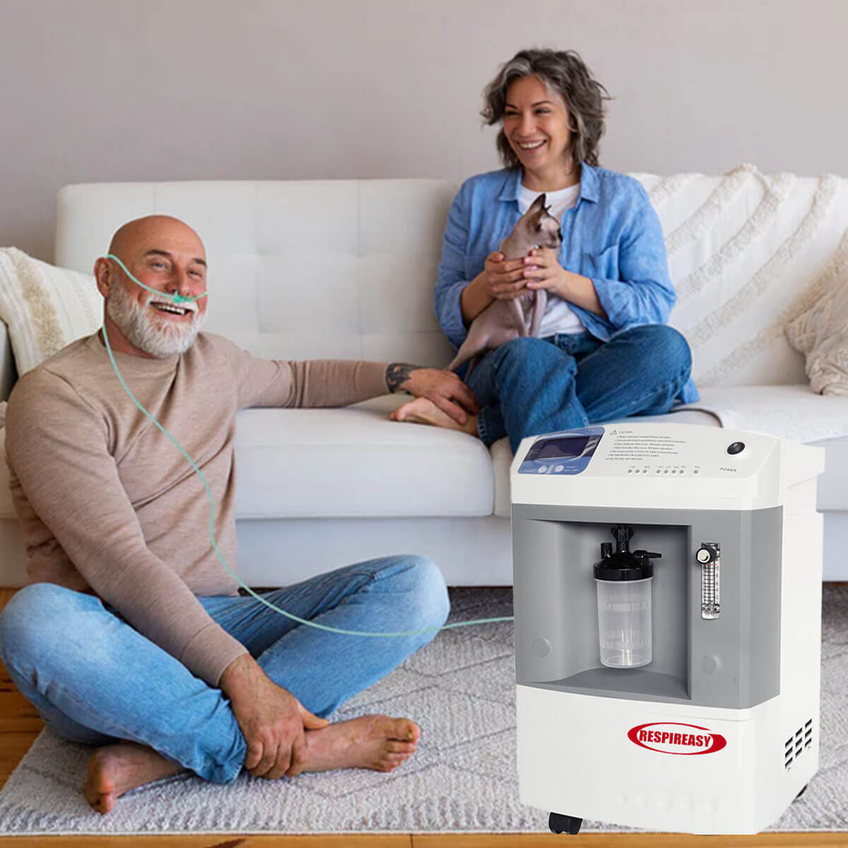 Buy 10L-20L Home Medical Oxygen Concentrator Powerful O2 Oxygen Concentrator 95% High Oxygen Concentration O2 Making Machine DEDAKJ Respireasy