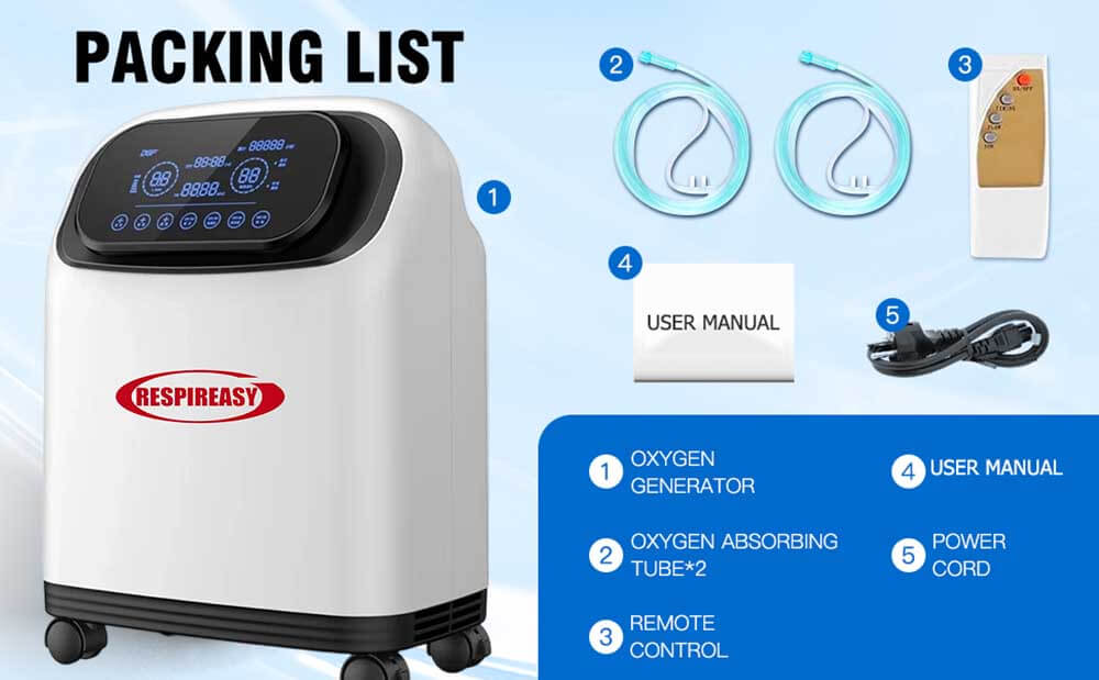Powerful 9Liters Household Use Oxygen Concentrator Machine Portable 9L/min Continuous Oxygenerator Medical Oxygen Generator for Elderly Homecare