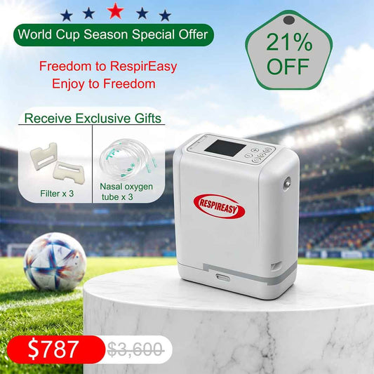 Home portable oxygen concentrator  REA 1-7 LPM O2 93% oxygen concentration adjustable oxygen generator oxygen machine with lithium battery