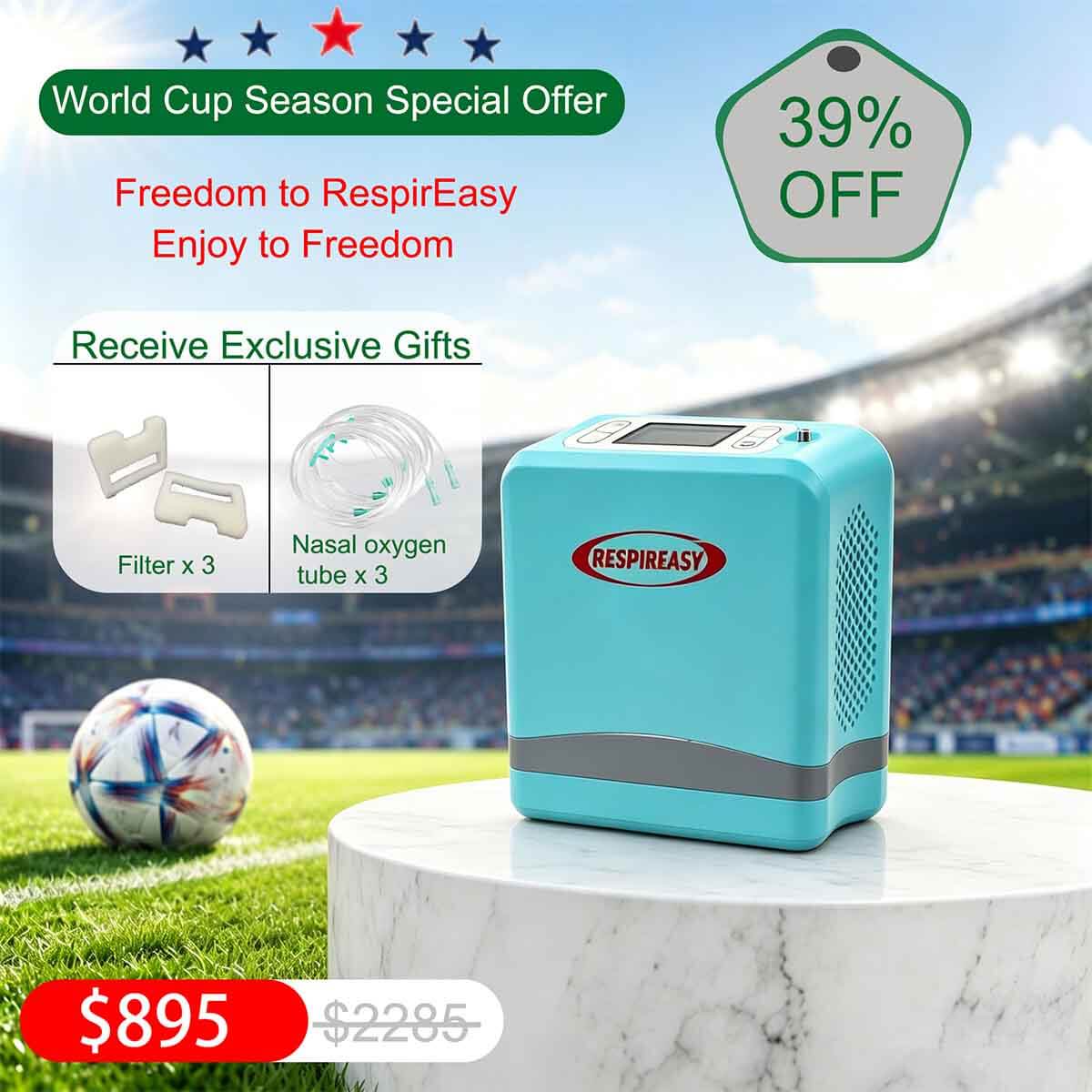 Buy Personal Oxygen Concentrator Portable Oxygen Generator 93% O2 RespirEasy Cardiac Oxygen Concentrator Oxygen Machine Store