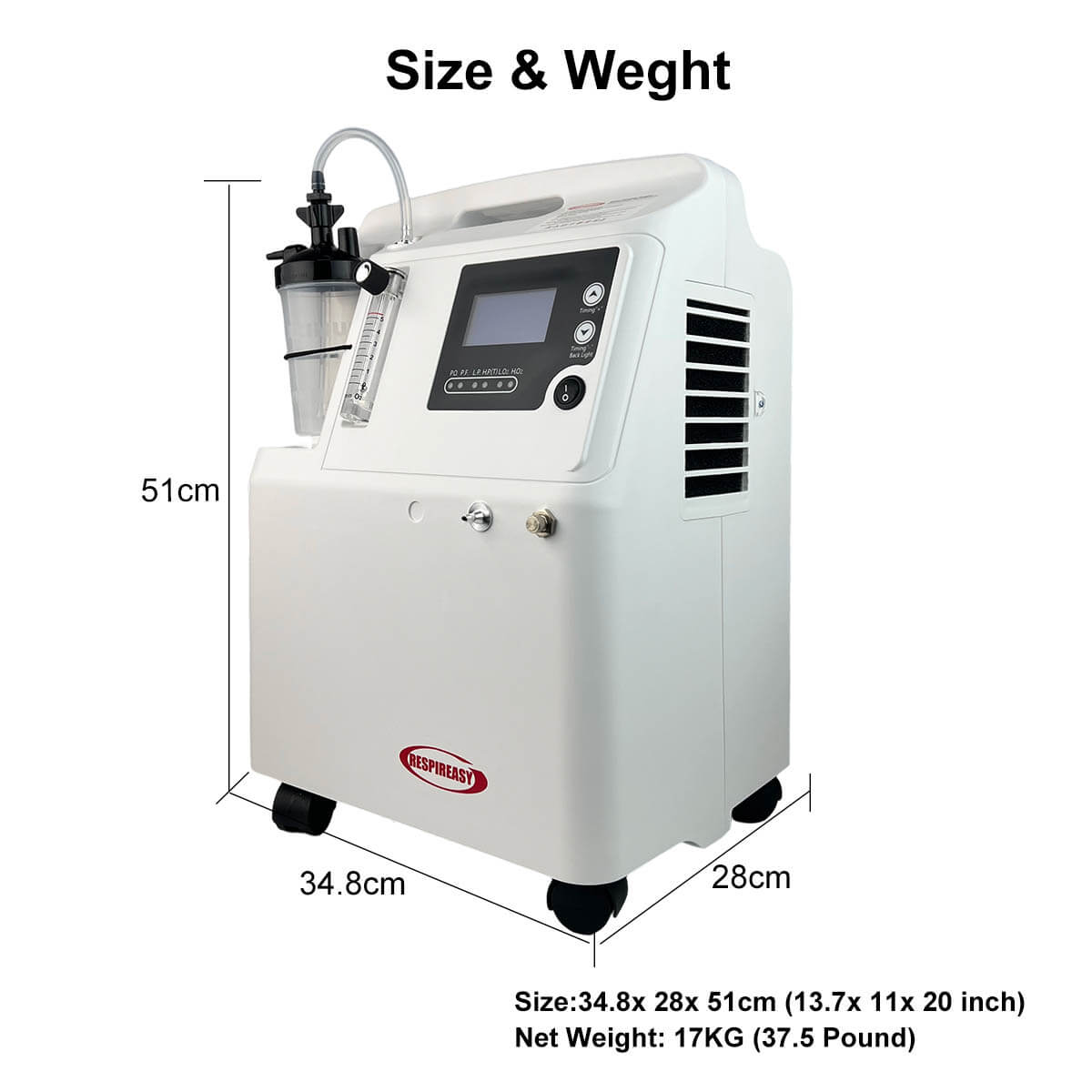 Buy 10L-20L Home Medical Oxygen Concentrator Powerful O2 Oxygen Concentrator 95% High Oxygen Concentration O2 Making Machine DEDAKJ Respireasy