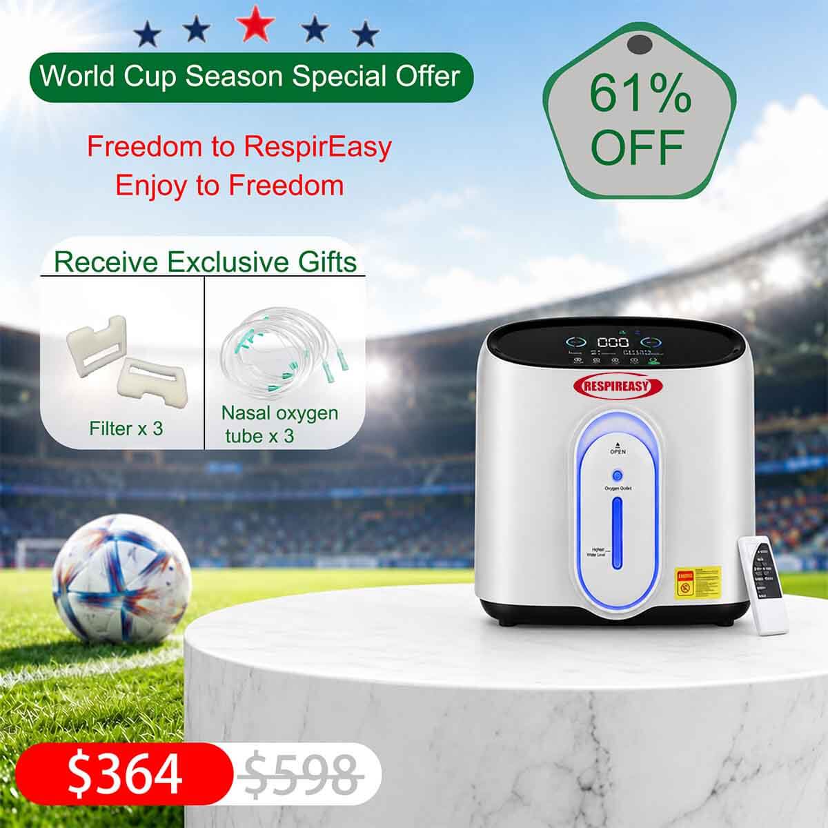 Buy Home use Portable Oxygen Concentrator DEDAKJ DE-Q1W Oxygen Concentrator 8 Liters Continuous Flow O2 Generator