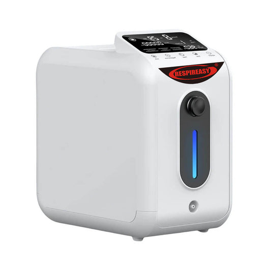 RESPIREASY Oxygen Concentrator RE-E1L New Upgraded Model, 1-8L/Min Adjustable, 24-Hour Continuous Flow, Purity 96%, Low Noise ≤45dB RE-E1L