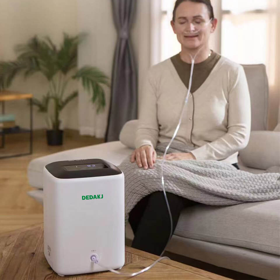 Home Medical Oxygen Generator Portable Oxygen Concentrator DEDAKJ DE-C1L 7 Liters 93% Oxygen Concentration Adjustable Oxygen Machine