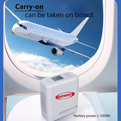 2025 Dedakj Mini Home Generador de oxígeno portátil REA 7liter O2 93% Concentración de oxígeno Generador de oxígeno ajustable con batería de litio 7600 mAh Litio Batería
