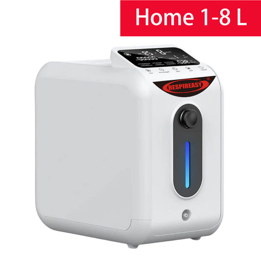 RESPIREASY Oxygen Concentrator Generator, 1-8 L/min Adjustable RE-E1L Oxygen Machine, 93±3% High Purity Oxygen Machine for Home and Travel Use, Large-Capacity Personal Care O2 Oxygen Generator