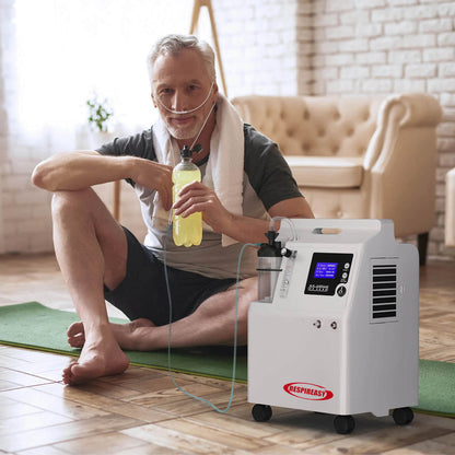 RespirEasy FDA Medical Grade 5L Home Oxygen Concentrator DEDAKJ with Nebulizer Function – Quiet, Continuous Flow Oxygen Machine for Elderly COPD