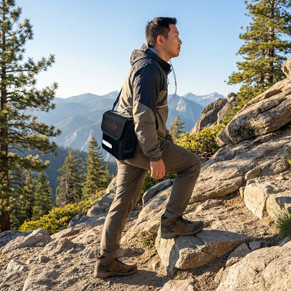 Concentrador de oxígeno portátil RESPIREASY de 6 l/min con 93 % de pureza y batería recargable para viajes.