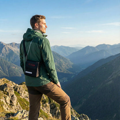 Concentrador de oxígeno portátil RESPIREASY de 6 l/min con 93 % de pureza y batería recargable para viajes.