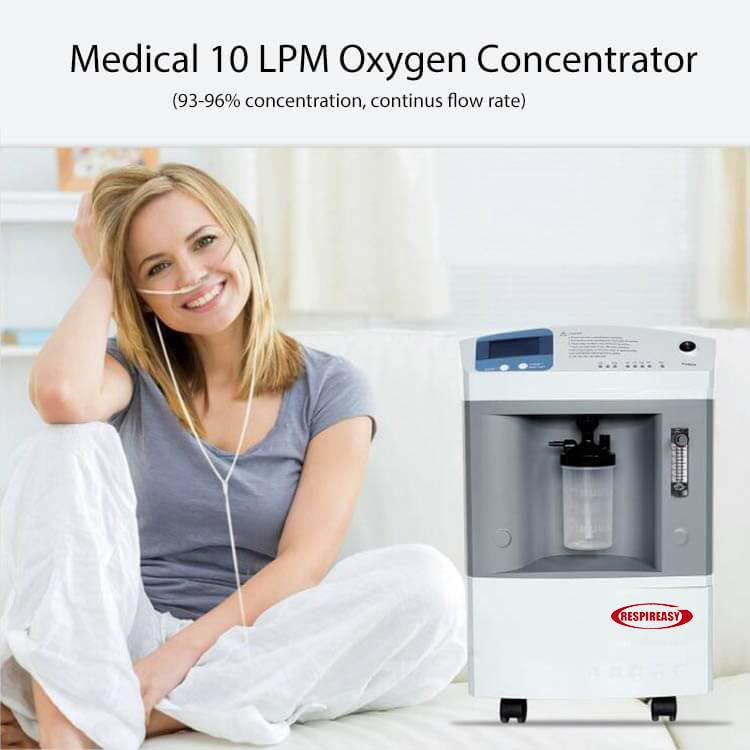 2025 Top Rated Oxygen Concentrator RESPIREADY dedakj Low Noise 24 Hours Working 5L–10L Powerful Medical Oxygen Generator FDA Approved Continuous Flow O2 Machines for COPD Home Therapy