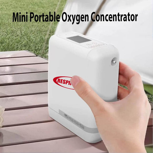2025 Dedakj Mini Home Generador de oxígeno portátil REA 7liter O2 93% Concentración de oxígeno Generador de oxígeno ajustable con batería de litio 7600 mAh Litio Batería