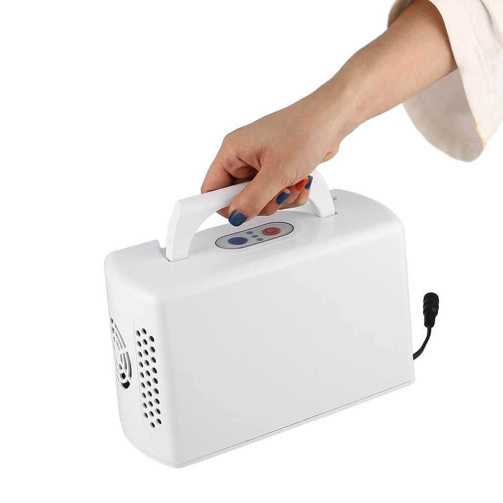 Travel Use Oxygen Generator Continuous Flow Oxygen Concentrator Portable Lightweight Medical 3L Oxygen Machine with Removable Lithium Battery for Travel Carrying